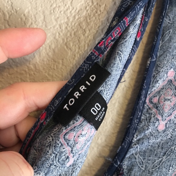 SOLD - Torrid | Navy challis dress - Picture 5 of 9